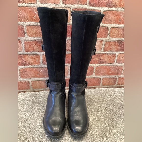 Clarks Cologne Up womens Black leather Knee high Tall Riding Boots size 7 - Picture 3 of 9